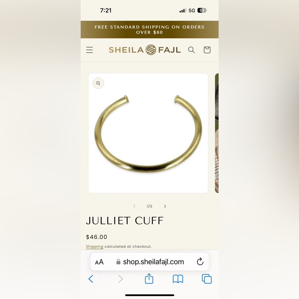 Sheila Fajl gold cuff